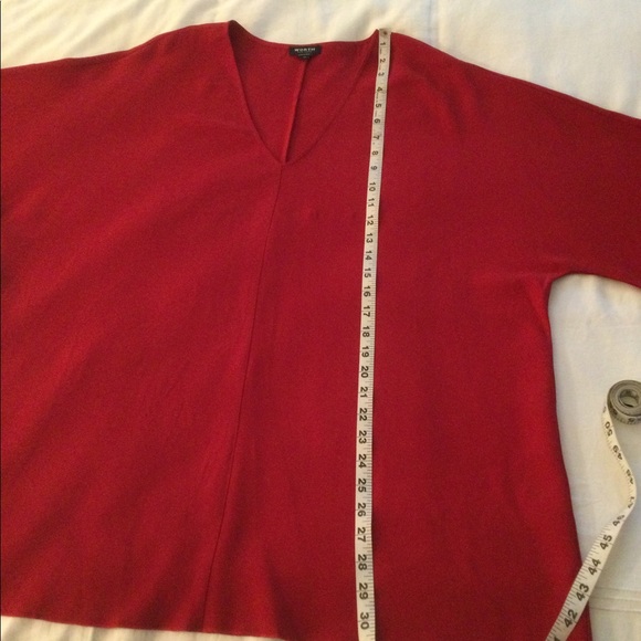 Worth Firecracker Red Crepe V-Neck Tunic - Picture 7 of 9